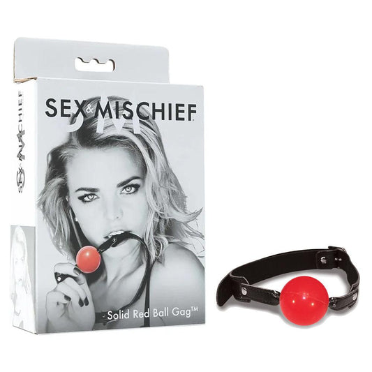 Sex & Mischief Solid Red Ball Gag - Take A Peek