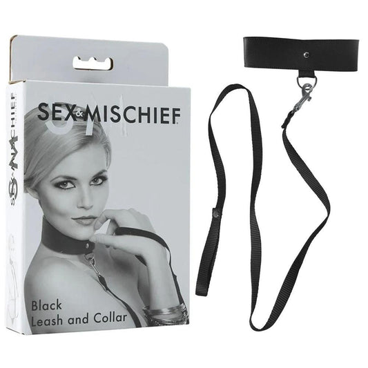 Sex & Mischief Black Leash & Collar - Take A Peek