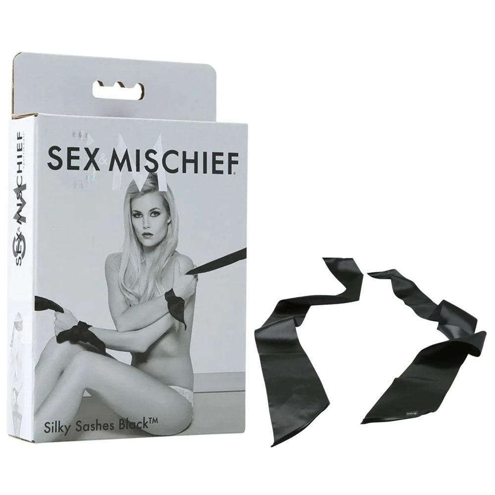 Sex & Mischief Silky Sashes Black - Take A Peek
