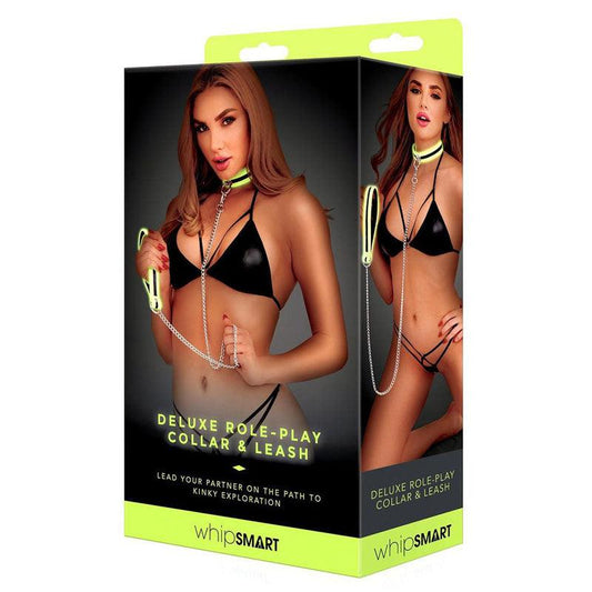 WhipSmart Glow Deluxe Role-Play Collar and Leash - Take A Peek
