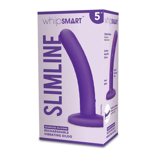 WhipSmart 5'' Slimline Rechargeable Vibrating Dildo - Take A Peek