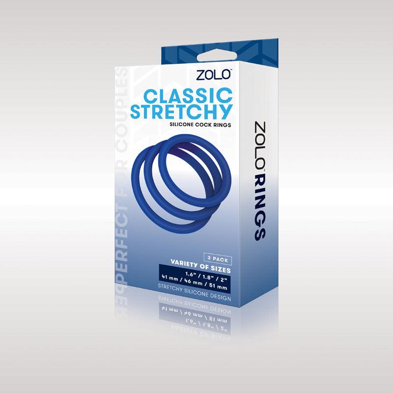 Zolo Classic Stretchy Silicone Cock Ring 3-Pack - Take A Peek
